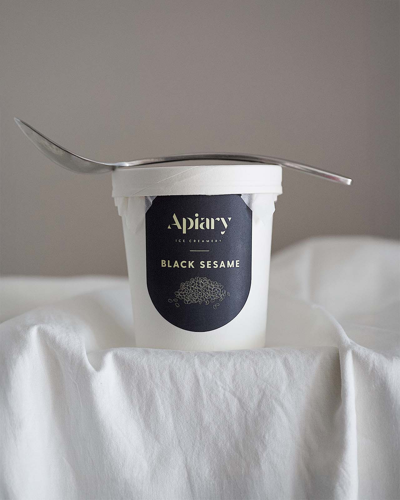 Black Sesame Ice Cream | Homemade Ice Creamery | Apiary Singapore